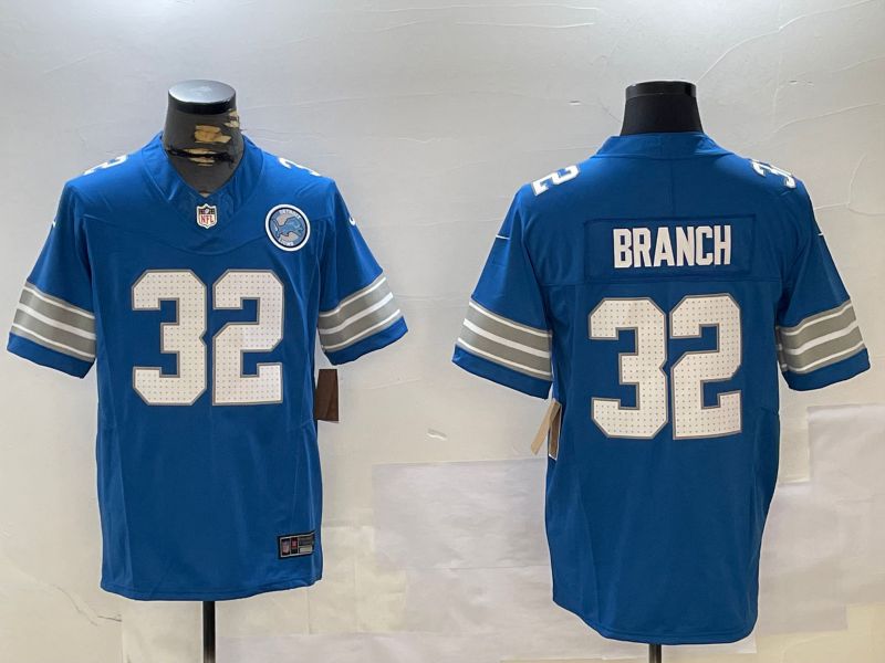 Men Detroit Lions #32 Branch Blue three generations 2024 Nike Limited NFL Jersey style 2->->